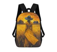 sinyumoney The Dreamer of The Fields Children's School Backpack 3D Printed for Kids Travel Rucksacks Book Bags for Boys Elementary School Students 17inch