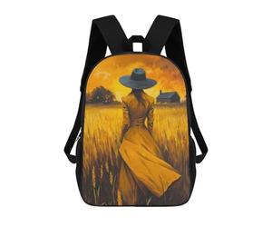 sinyumoney The Dreamer of The Fields Children's School Backpack 3D Printed for Kids Travel Rucksacks Book Bags for Boys Elementary School Students 17inch