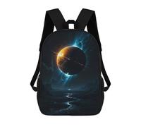 sinyumoney The Eclipse of The Earth School Backpack Large Water Resistant Laptop Backpack for Men, Women & Teenage Boys 17inch