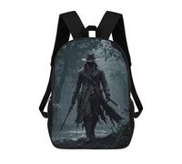 sinyumoney The Faceless Gunslinger School Backpack High Secondary School Bags Casual Backpack for Girls Boys Teenage 17inch