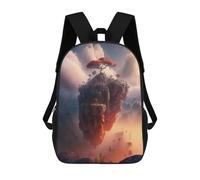 sinyumoney The Floating Castle Children's Backpacks Kids Fun School Bag Boys Backpack Travel Bag Student Schoolbag Book Stationery Bag Chool Bags 17inch