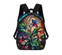 sinyumoney The Flower Children's Backpacks School Backpack 3D Printed Backpack for Kids Travel Rucksacks Book Bags Kids School Bag 17inch