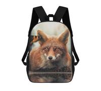 sinyumoney The Fox And Butterfly School Backpack Work Laptop Backpack Rucksack Bag for Camping Outdoor Adventures And Daily Travel 17inch