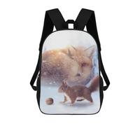 sinyumoney The Fox And Squirrel School Backpack Water Resistant Travel Backpack Computer Bag for School/Work/Travel 17inch