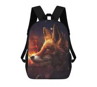 sinyumoney The Fox in Moscow Children's School Backpack 3D Printed for Kids Travel Rucksacks Book Bags Kids School Bag 17inch