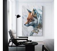sinyumoney The Foxs Mystic Domain Canvas Artwork for Wall Prints for Special Occasions Living Room Canvas 20x30inch(50x75cm)