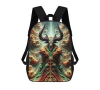 sinyumoney The Fractal Guardian Backpacks Kids 17inch School Backpack School Bag 3D Printed School Bag for Boys Elementary And Middle School Students