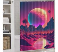 sinyumoney The Future That Never Was Bath Shower Curtains Mildew Waterproof Polyester Fabric Modern Polyester Water Repellent Bathtub 64.17x70.87Inch（163x180cm）