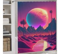 sinyumoney The Future That Never Was Bath Shower Curtains Mildew Waterproof Polyester Fabric Soft Fabric Hotel Shower Curtain for Toile Bathroom Dorm 69.69x70.87Inch（177x180cm）