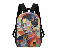 sinyumoney The Geishas Grace Abstract Rucksack Large Lightweight Casual Backpack for Campus Outdoor Travel Sports 17inch