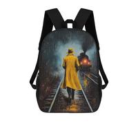 sinyumoney The Glow on The Tracks Kids School Backpack School Bag 3D Printed School Bag for Boys Elementary And Middle School Students 17inch