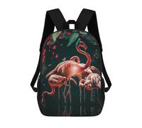 sinyumoney The Glowing Flamingo Children's Backpacks School Backpack 3D Printed Backpack for Kids Travel Rucksacks Book Bags Kids School Bag 17inch