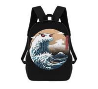 sinyumoney The Great Monster Backpacks Kids School Backpack School Bag 3D Printed School Bag for Boys Elementary And Middle School Students 17inch