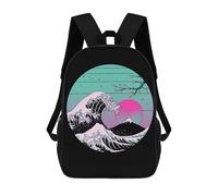 sinyumoney The Great Vapor Aesthetics Backpacks Kids School Backpack School Bag 3D Printed School Bag for Boys Elementary And Middle School Students 17inch