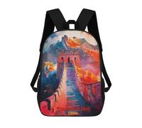 sinyumoney The Great Wall of China Ronaldo Backpack, Children's Backpack, Student School Bag, Book Bag, 3D Printed School Bag For Boys And Girls, 17inch