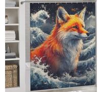 sinyumoney The Guardian of The Shore Anti-Mould Proof Resistant Quick Drying Proof Resistant Hilarious Bath Curtain for Stalls Bathtubs 69.69x70.87Inch（177x180cm）