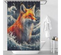 sinyumoney The Guardian of The Shore Bath Shower Curtains Mildew Quick Drying Proof Resistant Modern Fabric Bathroom Decor Set for Bathtub Shower Stall 46.85x70.87Inch（119x180cm）