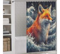 sinyumoney The Guardian of The Shore Shower Curtain Anti Mould Waterproof Polyester Fabric Bathroom Decor Curtains for Toile Bathroom Dorm 53.54x70.87Inch（136x180cm）