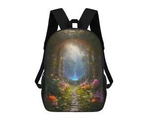 sinyumoney The Hidden Waterfall Backpacks Kids Student Schoolbag 3D Printed Backpacks Elementary And Middle School Students Backpacks for Boys Girls 17inch