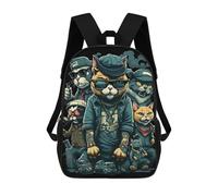 sinyumoney The Hip Hop Cats School Backpack Rucksack Casual Daypacks School Work Travel Bag for Camping Outdoor Adventures And Daily Travel 17inch