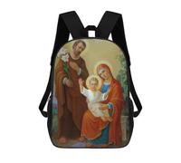 sinyumoney The Holy Family Backpack School Bag High Secondary School Bags Casual Backpack for Campus Outdoor Travel Sports 17inch