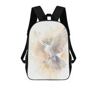 sinyumoney The Holy Spirit - Minimalist Watercolor Painting School Backpack Secondary Causal Travel High School Bags for Teenage Girls Boys Women Men 17inch
