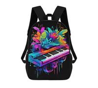 sinyumoney The Keyboard Children's Backpacks School 3D Printed Bag Bookbag for Kids Travel Rucksacks Boy Girl Book Bags Kids School Bag 17inch