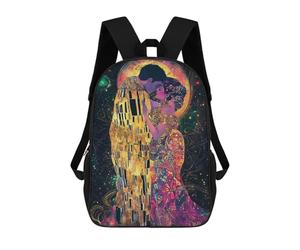 sinyumoney The Kiss Celestial Fantasy Art Nouveau Backpack School Lightweight Casual Daypack School Backpacks for Teenage Girls Boys Women Men 17inch