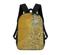 sinyumoney The Lady in Gold Backpack School Bag Lightweight Airport College Students Back Pack for Men, Women & Teenage Boys 17inch
