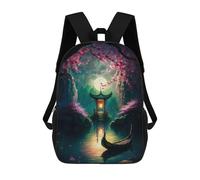 sinyumoney The Lake Mystic Backpack School Bag Rucksack for Girls Boys Backpacks Large Capacity Kids Back Pack Lightweight School Bags for Children Students 17inch