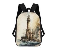 sinyumoney The Light House Alexandria School Backpack Water Resistant Computer Rucksack- Perfect for Travel, Work And Daily Use 17inch