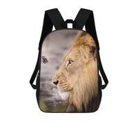 sinyumoney The Lion And Butterfly School Backpack Water Resistant Travel Backpack Computer Bag for Girls Boys Teenage 17inch