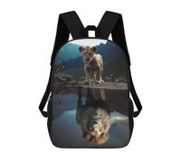 sinyumoney The Lion Cub Reflection School Bags Water Resistant Travel Backpack Computer Bag for School/Work/Travel 17inch