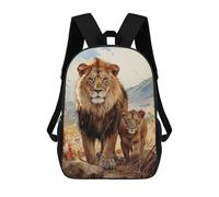 sinyumoney The Lion Dynasty Backpack School Bag Secondary Causal Travel High School Bags for School/Work/Travel 17inch