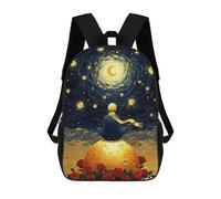 sinyumoney The Little Prince on The Moon Backpack School Rucksack Casual Daypacks School Work Travel Bag for Men/Women 17inch