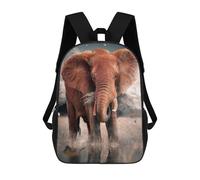 sinyumoney The Lonely Elephant Kids School Backpack School Bag 3D Printed School Bag for Boys Elementary And Middle School Students 17inch