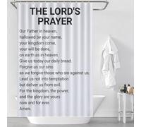 sinyumoney THE LORDS PRAYER WHITE Bath Shower Curtains Mildew Quick Drying Proof Resistant Modern Fabric Bathroom Decor Set for Bathtub Shower Stall 46.85x70.87Inch（119x180cm）