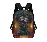 sinyumoney The Lovers Tarot Card Children's Backpack, 3D Printed School Backpack, Backpack for Boys Girls, Adjustable School Bag for Primary School 17inch