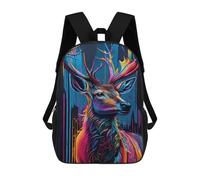 sinyumoney The Majestic Deer Children's School Backpack 3D Printed for Kids Travel Rucksacks Book Bags Kids School Bag 17inch