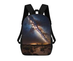 sinyumoney The Milky Way Galaxy Core Backpacks, Kids Backpack Student School Bag 3D Printed Travel Backpacks Fashion Accessory Backpack Children Waterproof School Bags 17inch