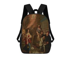 sinyumoney The Miracle of The Madonna School Backpack Water Resistant Travel Backpack Computer Bag for Girls Boys Teenage 17inch