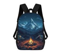 sinyumoney The Mountain Campfire Under Stars School Backpack for Girls 17inch Casual Daypack Lightweight Rucksack Boy Girl Backpack for Middle School Students