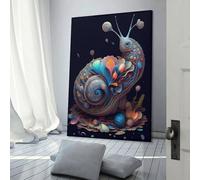 sinyumoney The Patient Snail Wall Pictures Living Room Home Office Kitchen Gallery Corridor Bathroom Wall Decor Ready To Hang Living Room Canvas 12x18inch(30x45cm)