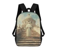 sinyumoney The Pope Ascends to The Vatican Dome Backpacks Kids School Backpack School Bag 3D Printed School Bag for Boys Elementary And Middle School Students 17inch