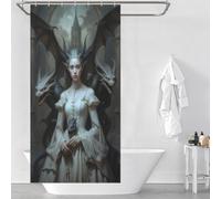 sinyumoney The Queen Of Dragon Castle Anti-Mould Proof Resistant Thicken Durable Polyester Bathroom Decor Curtains for Bathroom with Hooks 35.43x70.87Inch（90x180cm）
