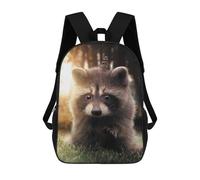 sinyumoney The Raccoon And Butterfly Backpack School Bag School Secondary High School College Backpack Travel for Boys/Girls/Teenagers 17inch