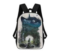 sinyumoney The Realm of Cats School Bags Lightweight Airport College Students Back Pack for Camping Outdoor Adventures And Daily Travel 17inch