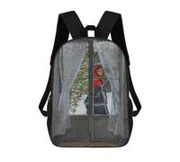 sinyumoney The Red Kerchief Monet Backpack School Bag Rucksack Casual Daypacks School Work Travel Bag for Girl, Teen Girls 17inch