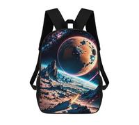 sinyumoney The Red Planet 3D Printed Children's School Backpack for Kids High Capacity Travel Rucksacks Book Bags Kids School Bag Back Pack 17inch
