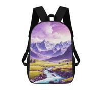 sinyumoney The River in The Mountains Children's Backpacks School Backpack 3D Printed for Kids Travel Rucksacks Book Bags Kids 17inch School Bag